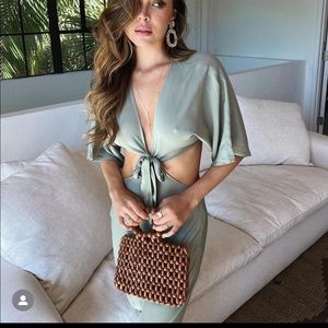 Starlow Sweet Pea Cutout Maxi Dress small NWT